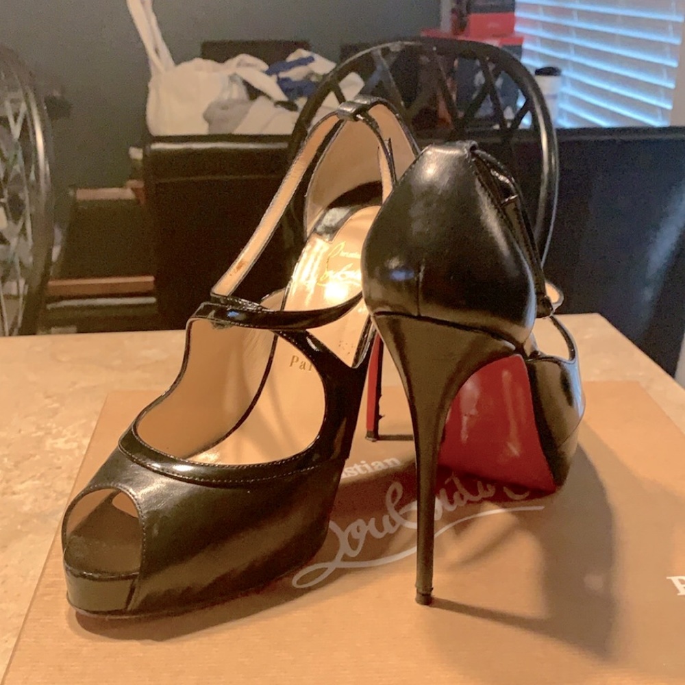 Christian Louboutins size 8 leather stilettos.